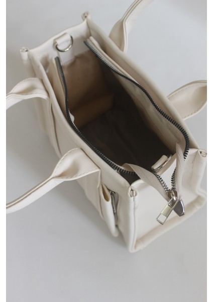 Avelina Krem Tote Bag fırsatları