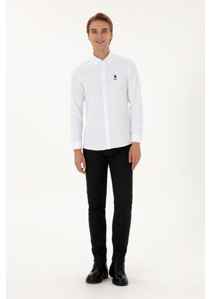 Erkek Beyaz Gömlek Basic 50307701-VR013 fırsatları
