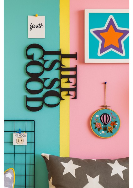Life Is So Good Ahşap Duvar Dekorasyon Ürünü – 25X20 cm