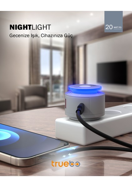 NightLight USB TypeC RGB Gece Lambası Adaptör