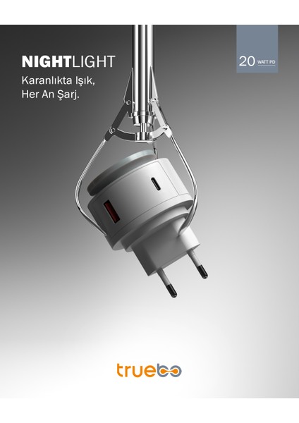 NightLight USB TypeC RGB Gece Lambası Adaptör