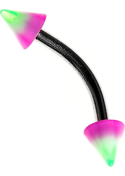 Curved Barbel Çelik Spike Piercing K5