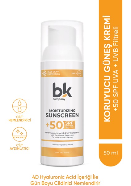 Su Bazlı Güneş Kremi 50+ SPF Tüm Cilt Tipleri İçin Nemlendirici Koruma 50 ml
