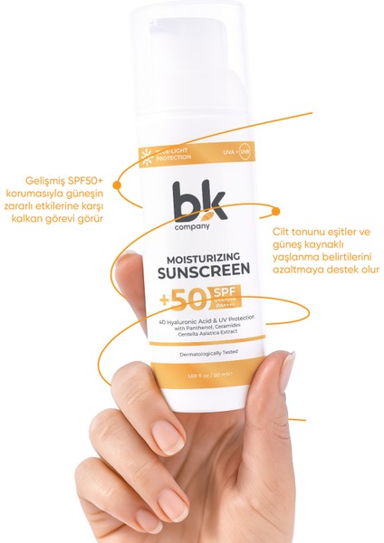Su Bazlı Güneş Kremi 50+ SPF Tüm Cilt Tipleri İçin Nemlendirici Koruma 50 ml fırsatları