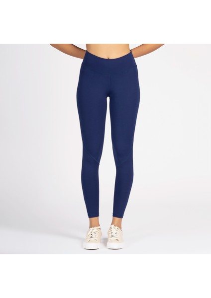 Lacivert Yüksek Bel Arka Cepli Toprlayıcı Kadın Spor Taytı fırsatları