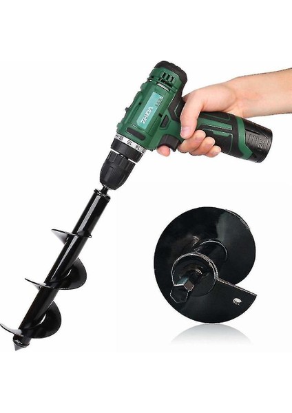 -Matkap Ucu Burgu Aparatı Toprak Delici Gübre Tohum Karıştırıcı Fide Dikme Aparatı Matkap Ucu