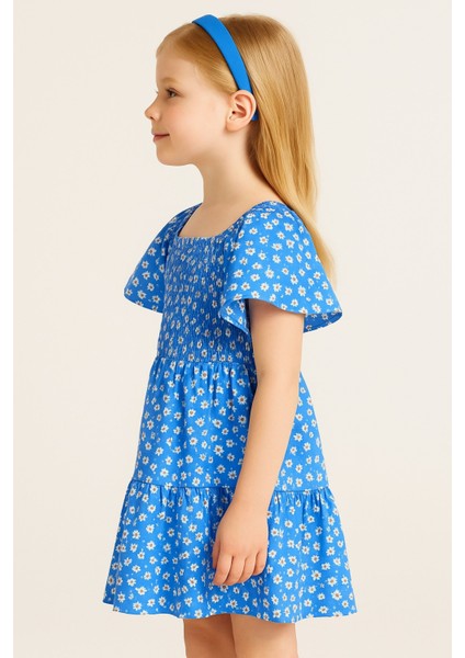 Kız Çocuk Çiçek Desenli Yazlık Elbise, Kız Çocuk Elbise modelleri