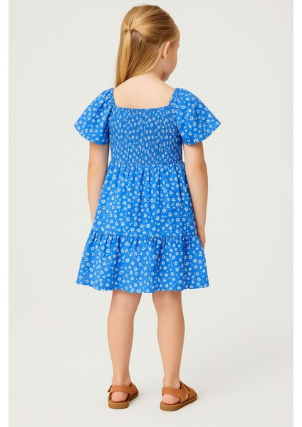 Kız Çocuk Çiçek Desenli Yazlık Elbise, Kız Çocuk Elbise indirimleri