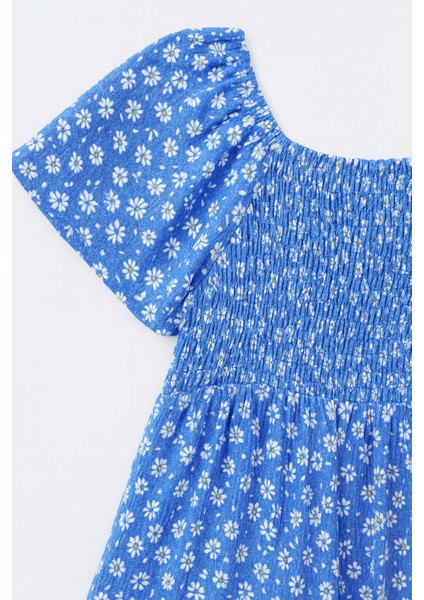 Kız Çocuk Çiçek Desenli Yazlık Elbise, Kız Çocuk Elbise