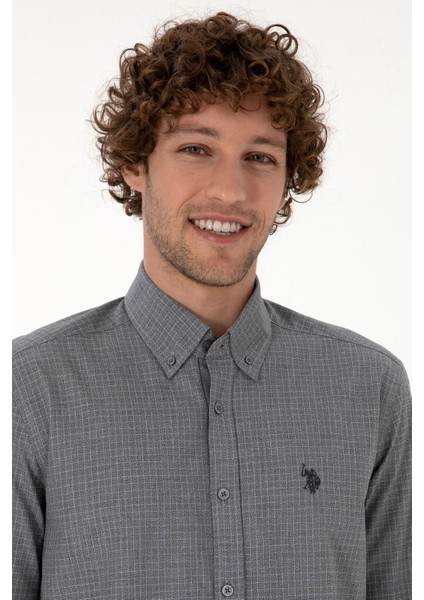 Erkek Siyah Gömlek Desenli 50316598-VR046 fiyatları