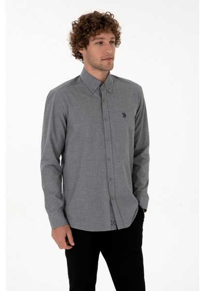 Erkek Siyah Gömlek Desenli 50316598-VR046 modelleri