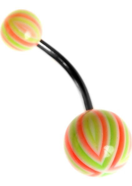 Renkli Bioplast Göbek Piercing K1