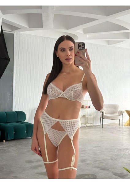 Jartiyer Takım - Dantelli & Transparan B Cup (75-80-85-90)