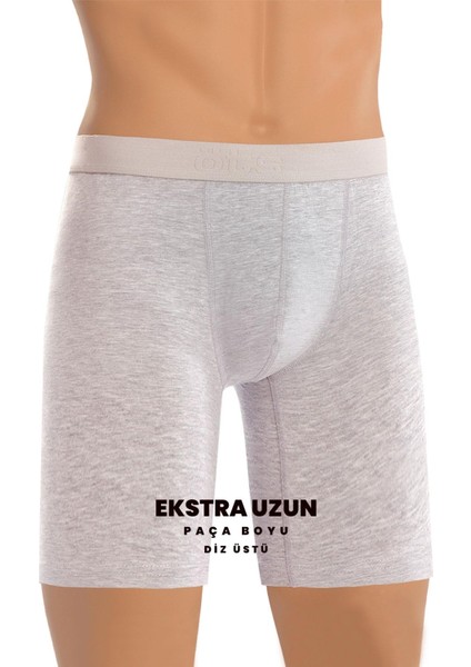 Erkek Boxer Ekstra Uzun Paça Boyu (%96 Pamuk - %4 Elastan)