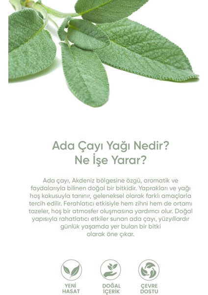 Ada Çayı Yağı %100 Saf - Boğaz Ağız Bağısıklık Dostu, Stress Gidericı Serum 20 ml fırsatları