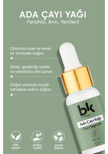 Ada Çayı Yağı %100 Saf - Boğaz Ağız Bağısıklık Dostu, Stress Gidericı Serum 20 ml indirimleri
