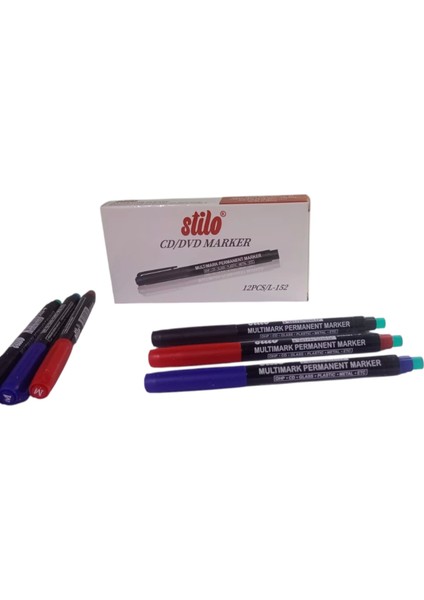 Silgili Asetat Kalemi - Siyah-Mavi -Kırmızı Mıx ( Üç Adet )