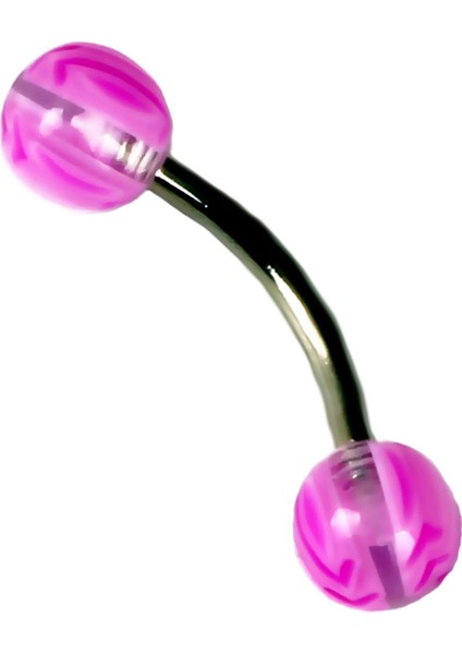 Curved Barbel 316 L Bioplast Piercing K7