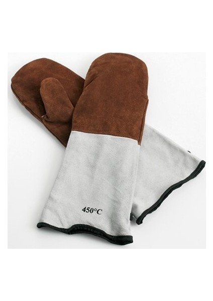 Fırın Eldiveni Deri Guantom Çift Uzun Eldiven