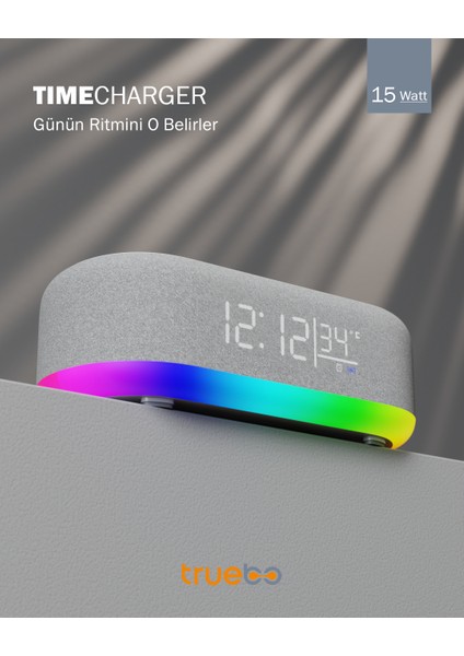 TimeCharger Hoparlör Şarjlı Işıklı Alarm Saat