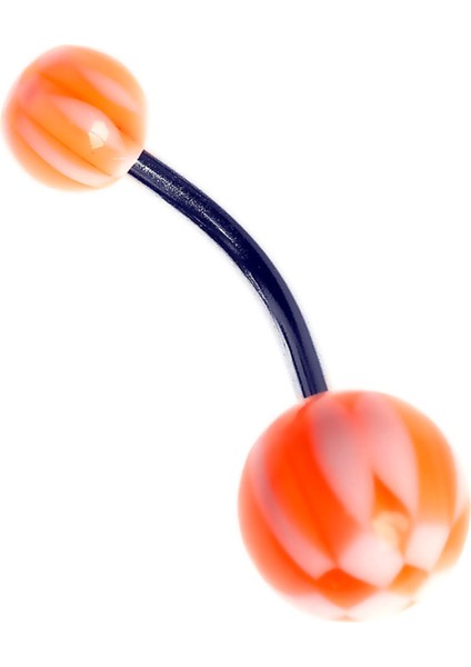 Turuncu Bioplast Göbek Piercing K1