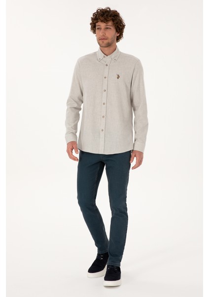 Erkek Ekru Gömlek Basic 50315710-VR019 fırsatları