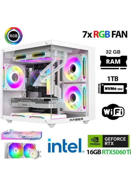 Eco X170 I7 12700KF 32GB Ddr5 Ram 1tb M.2 Nvme SSD 16GB RTX5060TI Sıvı Soğutmalı Hazır Oyuncu Sistemi