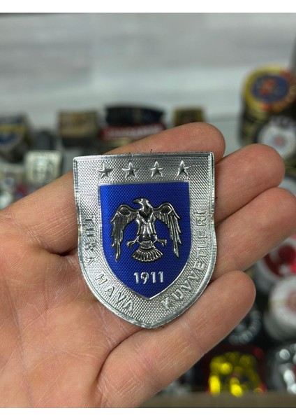 Türk Hava Kuvvetleri Patch (Peç) Küçük Boy 3D Arkası Cırtlı Lazer Kesim