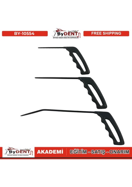 Pdr Boyasız Göçük Düzeltme 3 Parça Çubuk Seti