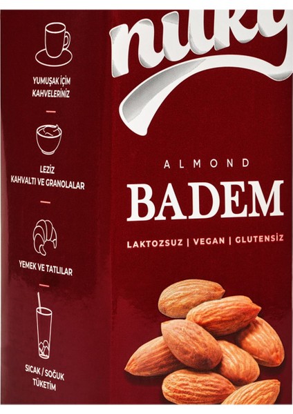 Badem Sütü Glütensiz Bitkisel Bazlı Laktosuz Vegan 3x1 Lt modelleri