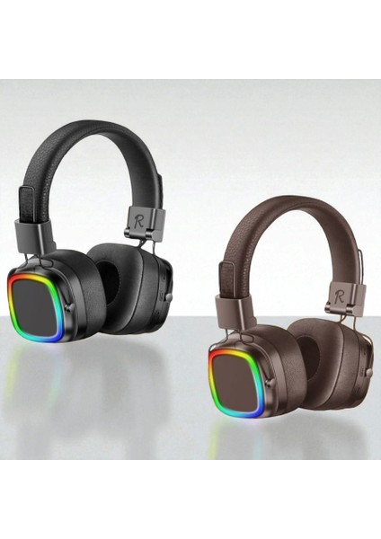Kulak Üstü Kablosuz Bluetooth Kulaklık Rgb Işıklı Kart ve Type-C Uyumlu indirimleri