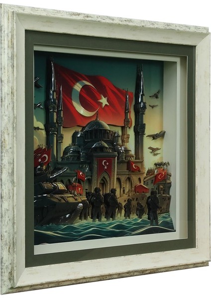 El Işçiliği Kağıt Rölyef Tablo 66X66 cm - 6332 fiyatları