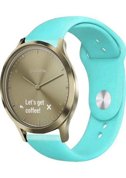 Garmin Vivomove Luxe , Style , Trend , Hr ile Uyumlu Kordon Yumuşak Dokulu Esnek Jel Silikon Kayış