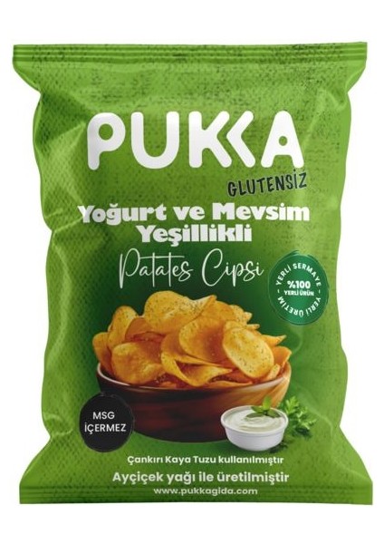 Glutensiz Yoğurtlu ve Mevsim Yeşillikli Cips 70 gr