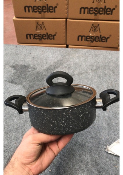 Mini Granit Tencere 16 cm Gri modelleri