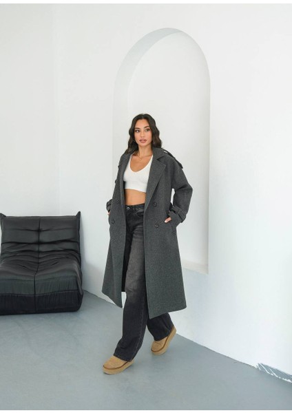 Kadın Premium Oversize Kaşe Kaban fırsatları