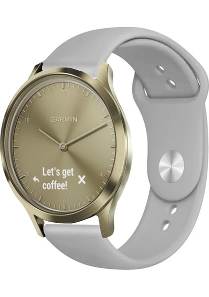 Garmin Vivomove Luxe , Style , Trend , Hr ile Uyumlu Kordon Yumuşak Dokulu Esnek Jel Silikon Kayış