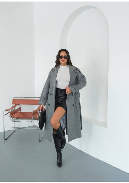 Kadın Premium Oversize Kaşe Kaban fiyatları