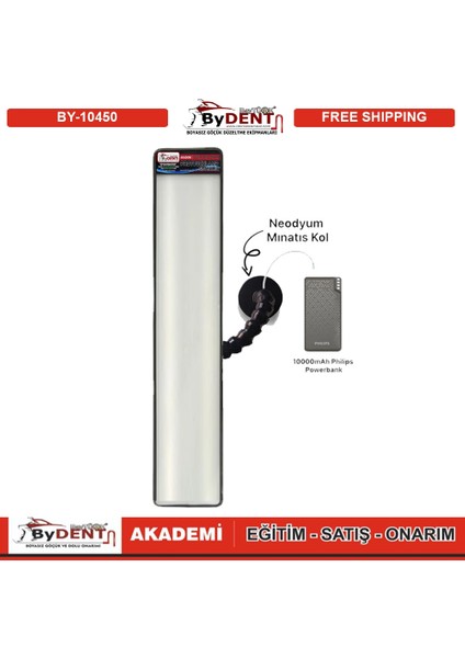 Pdr Boyasız Göçük Düzeltme Şarjlı 2 Ledli Uzun Lamba Mıknatıslı 70X12 fiyatları