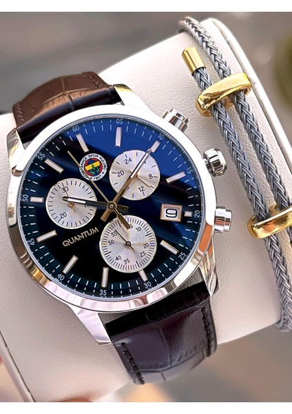 Fenerbahçe Lisanslı Italyan Tasarım Bileklik Hediyeli 10 Atm Taraftar Kol Saati EFB1089.352