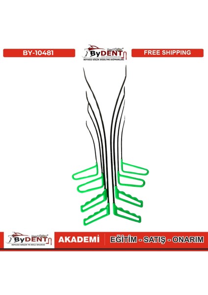 Pdr Boyasız Göçük Düzeltme 8 Parça Özel Tasarım Çubuk Seti