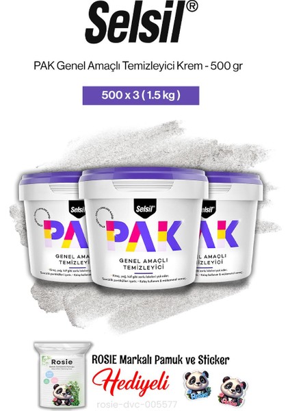 3'lü Pak Genel Amaçlı Temizleyici Krem 500 gr ve Rosie Pamuk