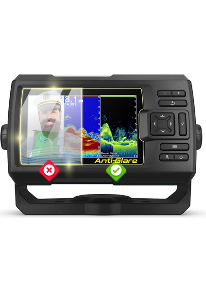Garmin Striker Vivid 5cv-Plus Fishfinder Için Anti-Glare Parlama Önleyici Mat Ekran Koruyucu fiyatları