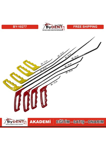 Pdr Boyasız Göçük Düzeltme 30 Parça Pro Italyan Çubuk Seti fiyatları