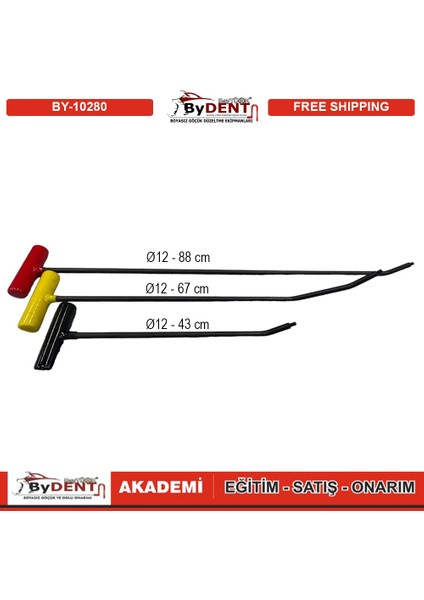 Pdr Boyasız Göçük Düzeltme 30 Parça Pro Italyan Çubuk Seti modelleri