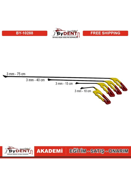 Pdr Boyasız Göçük Düzeltme 30 Parça Pro Italyan Çubuk Seti fırsatları