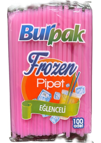 Frozen Kalın Kokteyl Buzlu İçecek Pipet - Düz - Pembe - 22 Cm. - 8 Mm. - 100 Adetlik 3 Paket fiyatları