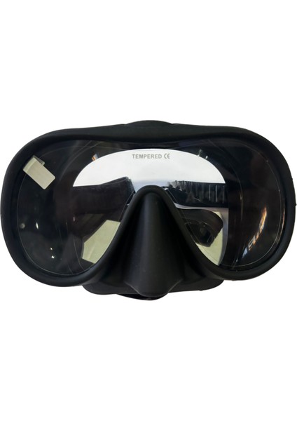 Temper Camlı Silikon Dalış Maskesi (Siyah) fiyatları