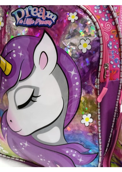 Unicorn Desenli 3 Bölmeli Beslenme Çantalı Ilkokul Çocuğu Çantası fiyatları