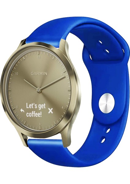 Garmin Vivomove Luxe , Style , Trend , Hr ile Uyumlu Kordon Yumuşak Dokulu Esnek Jel Silikon Kayış
